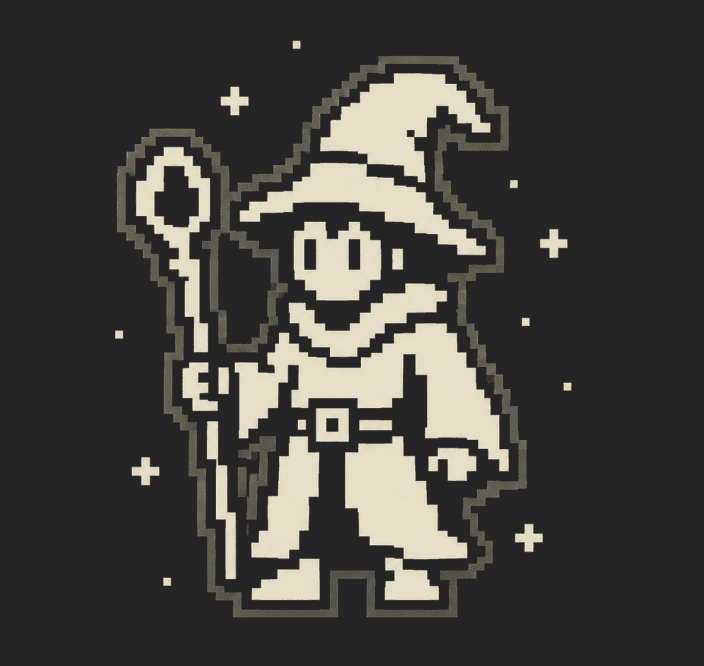 Pixelartige Illustration als Beispiel für ein Spielmerkmal